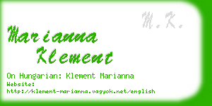 marianna klement business card